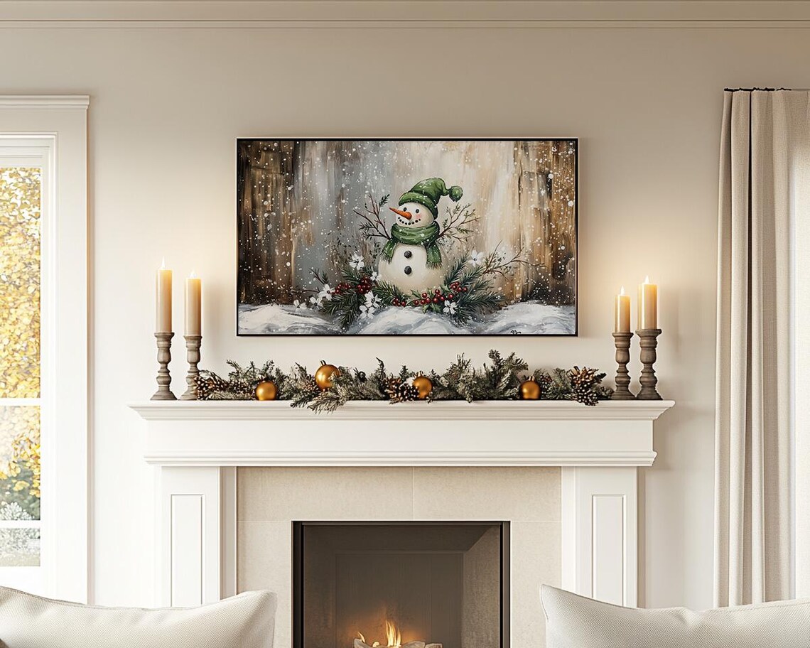 Christmas Snowman Holiday Wall Art Print - Image 2