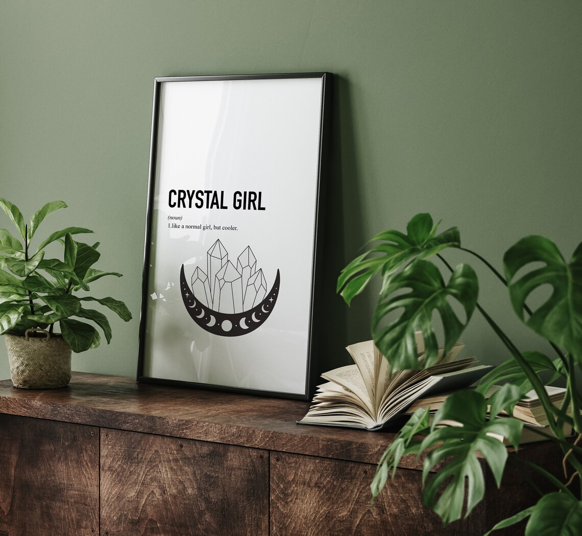 Crystal Girl Crystal Art Print, Cute Teen Room Decor - Image 2