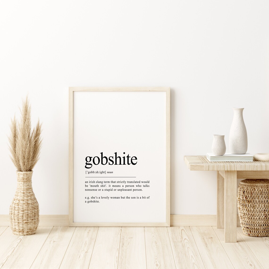 Gobshite Funny Irish Travel Poster, Irish Saying - Image 2