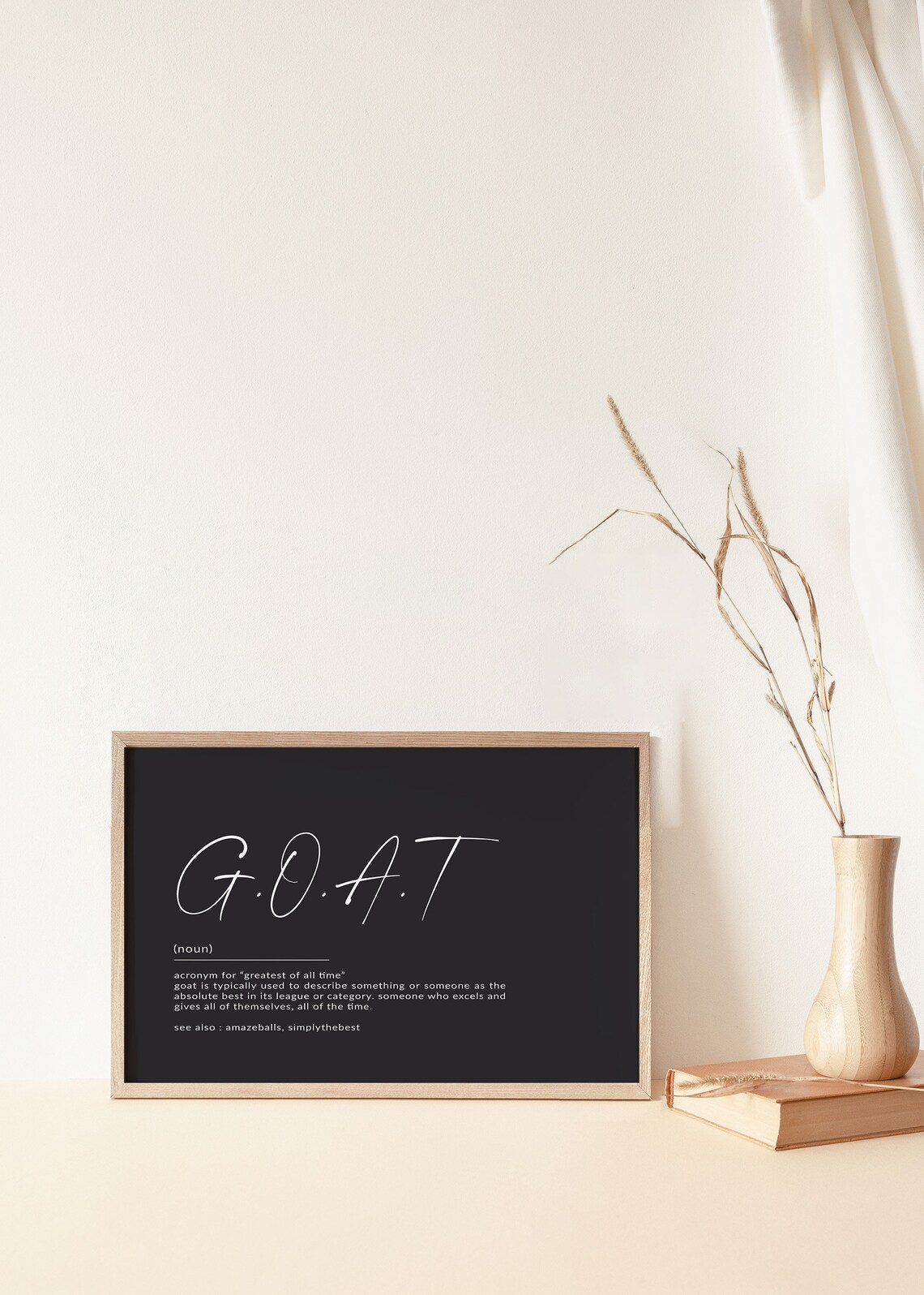 GOAT Dictionary Definition Greatest Of All Time Funny Poster - Image 2