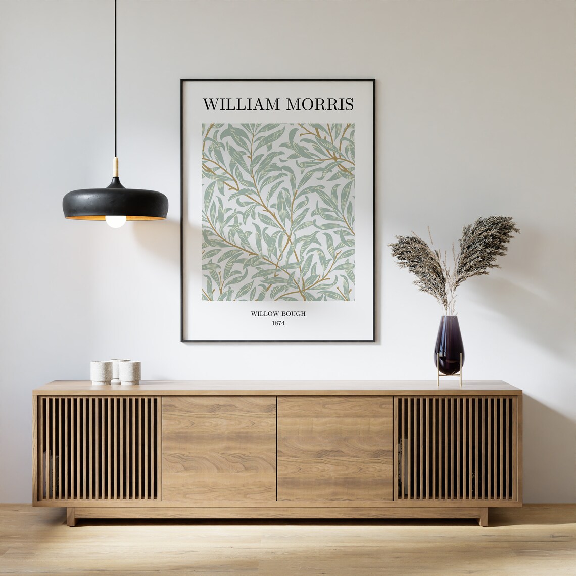 William Morris Willow Bough Exhibition Poster Art Print - Image 3