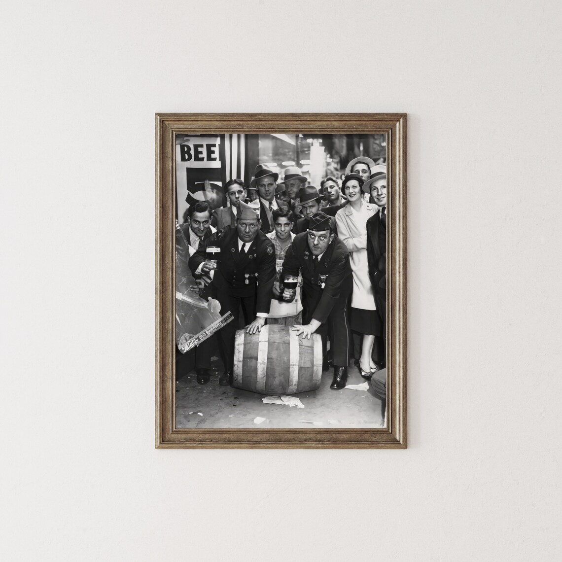 Repeal Of Prohibition Beer Keg Retro Bar Art Print - Image 2