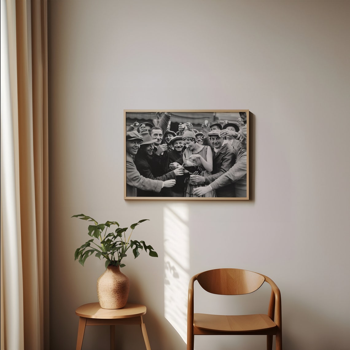 Vintage Crowd Toasting With Whiskey Retro Celebration Photo Poster - Image 4