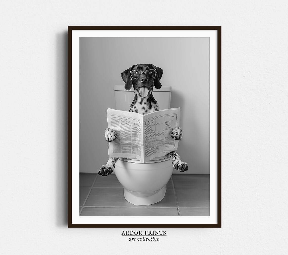 German Shorthaired Pointer Bathroom Humor Art Print