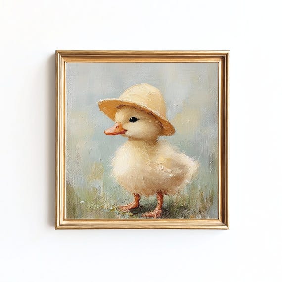 Baby Duck Nursery Print Farmhouse Animal Art