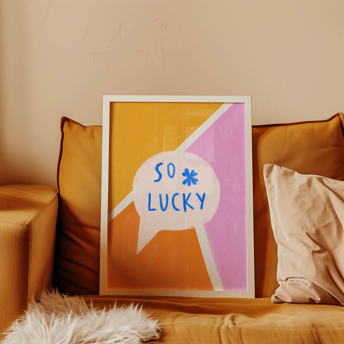 So Lucky Positive Affirmation Motivational Poster - Image 2