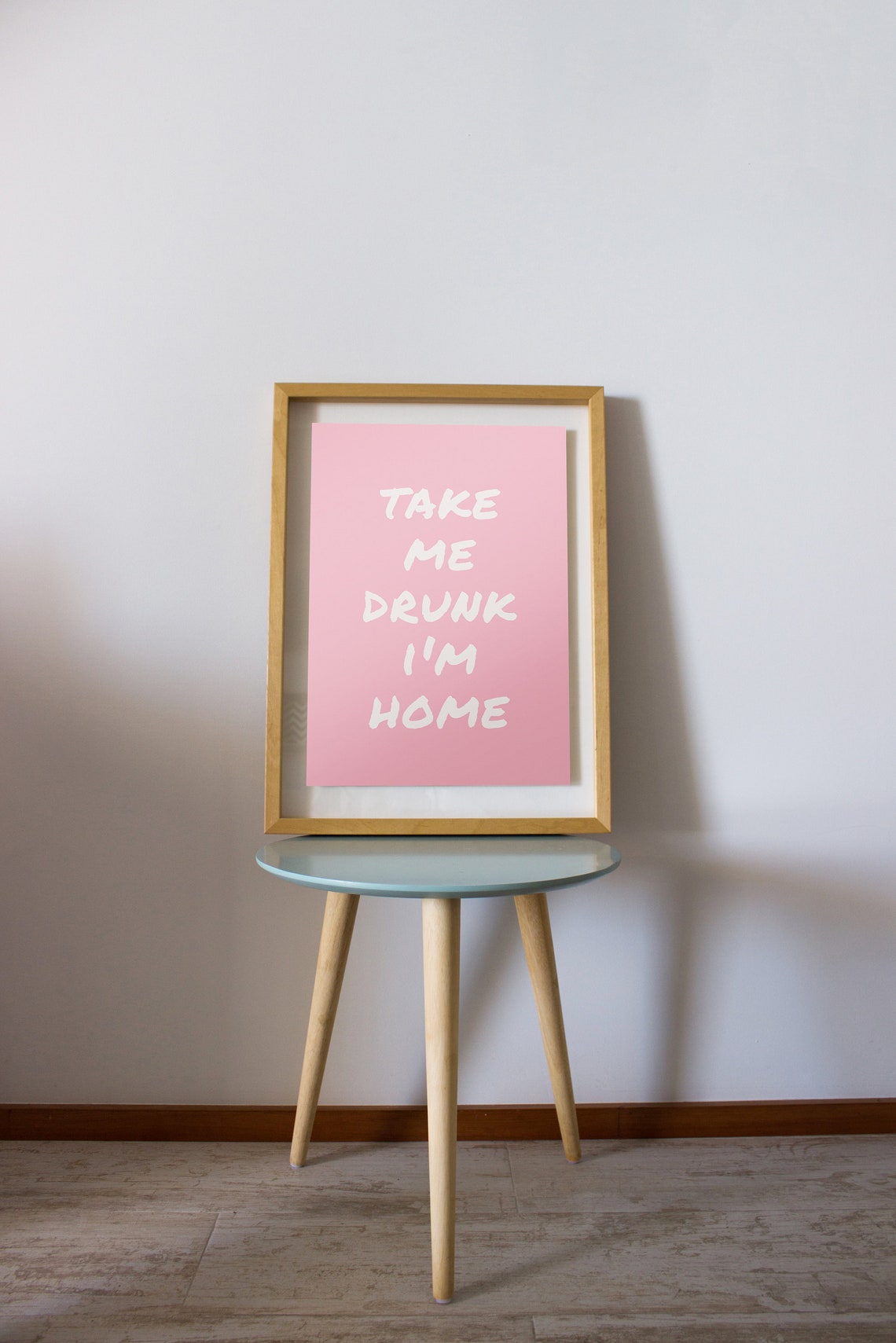 Take Me Drunk I'm Home Bar Quote Kitchen Art Print - Image 2