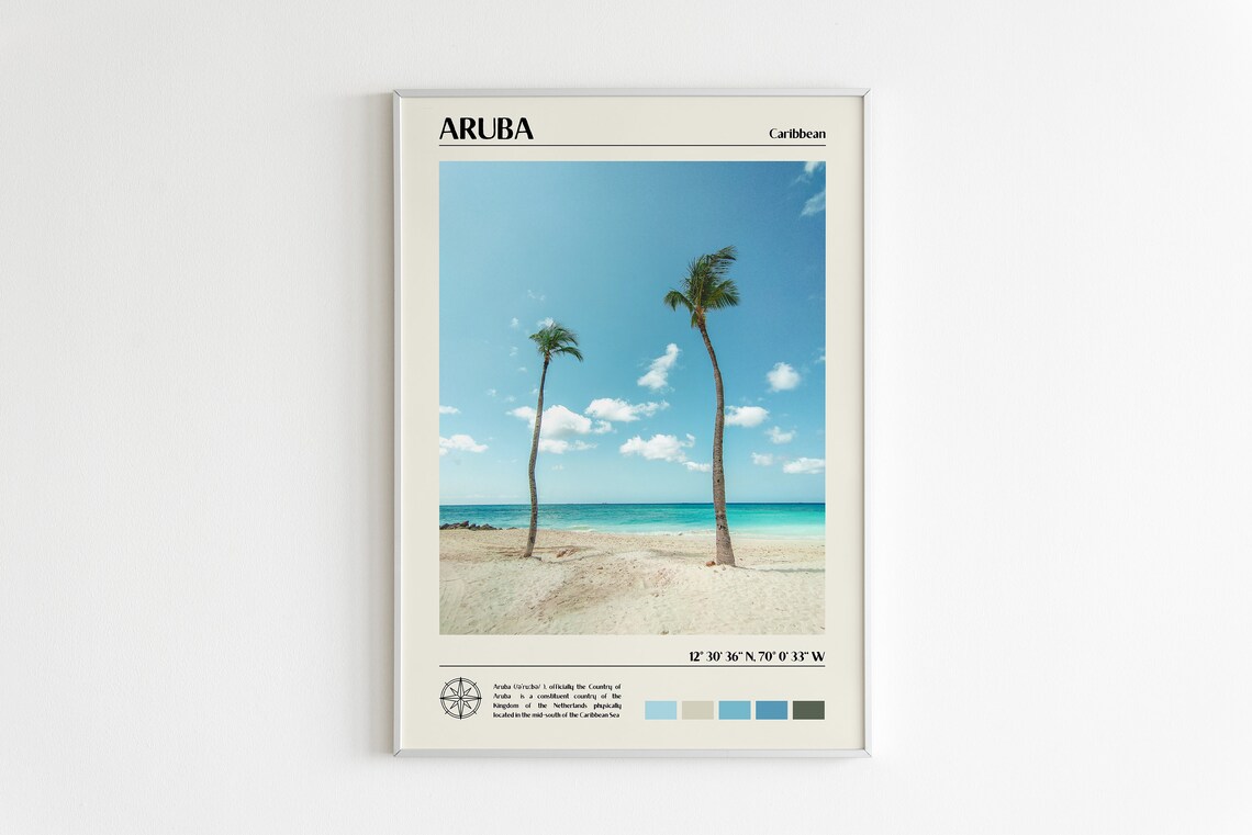 Aruba Poster Print, Caribbean Wall Decor - Image 2
