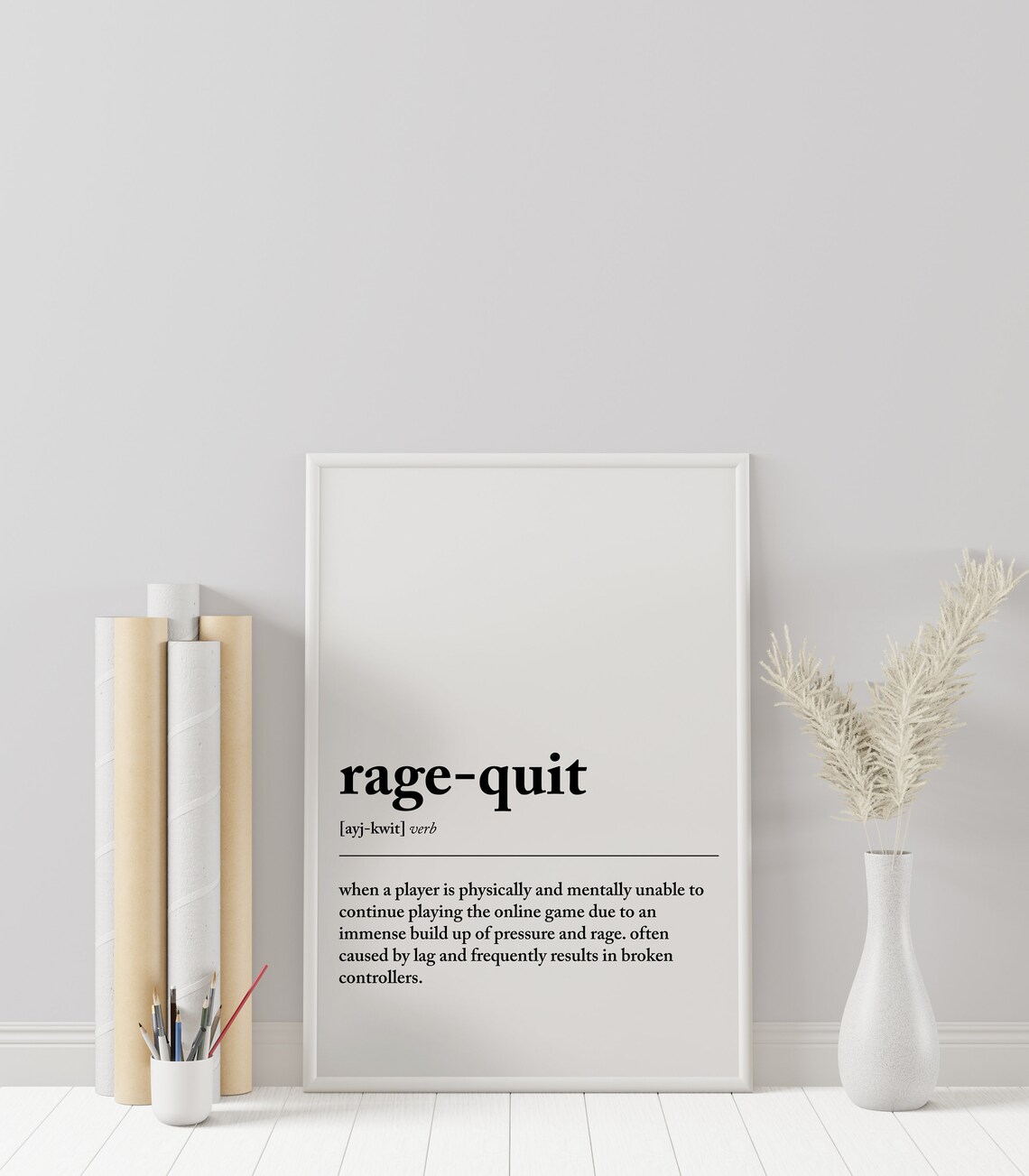 Gaming Definition Print, Funny Gamer Wall Art Print - Image 2