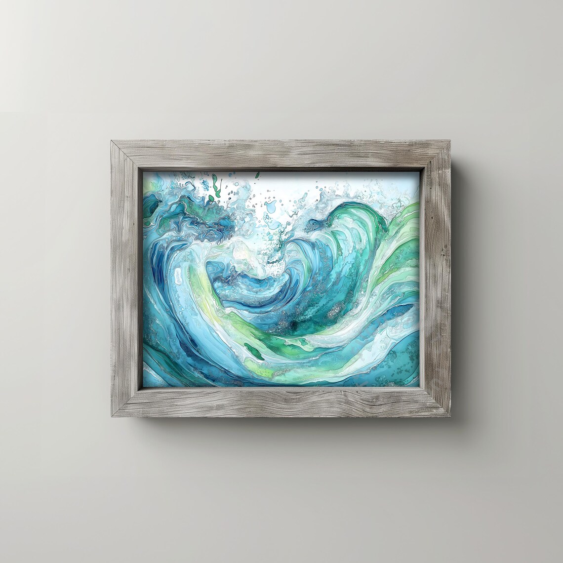 Wave Abstract Ocean Art, Modern Sea Print - Image 2