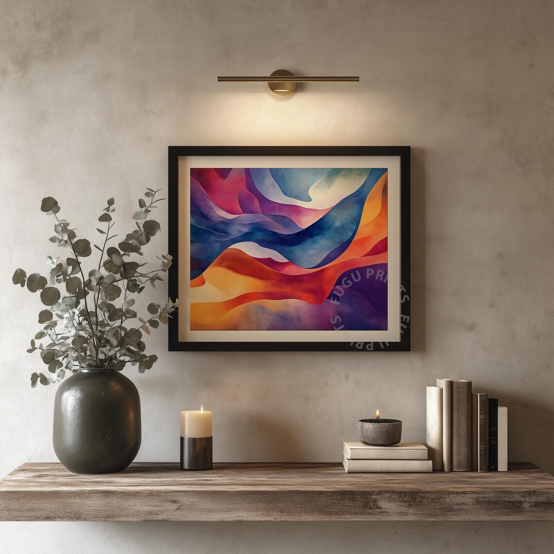 Abstract Wave Modern Art Print, Fluid Ribbon Texture - Image 4