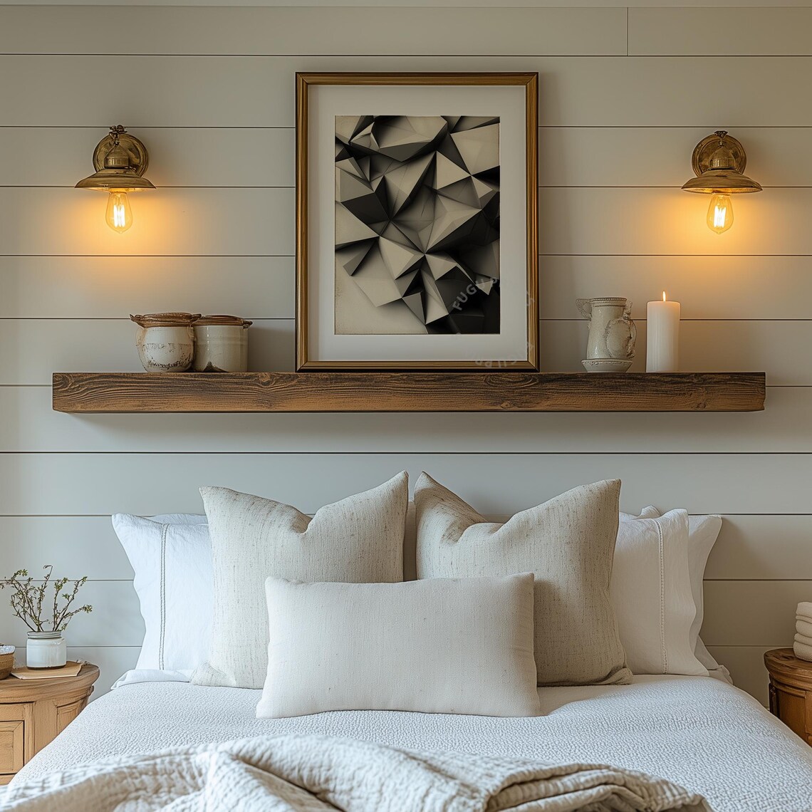 Geometric Abstract Polygon, Minimalist Wall Art - Image 2
