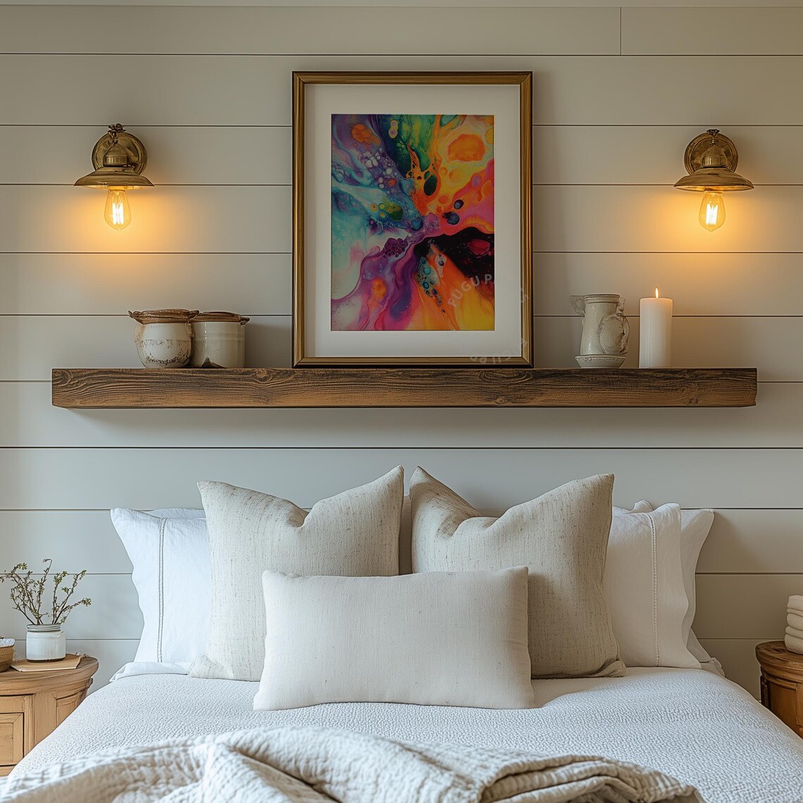 Fluid Art Colorful Abstract, Modern Home Decor - Image 2
