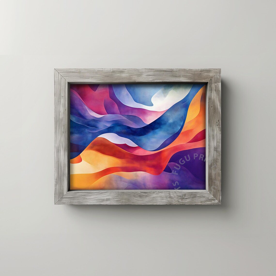 Abstract Wave Modern Art Print, Fluid Ribbon Texture - Image 2