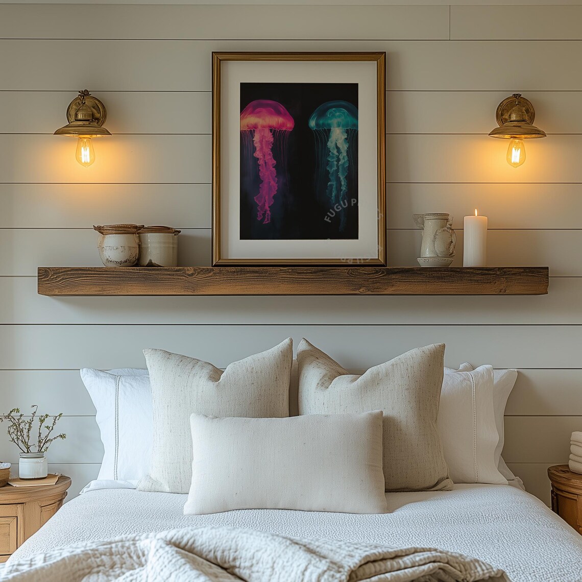 Jellyfish Art Print, Bioluminescent Decor - Image 2