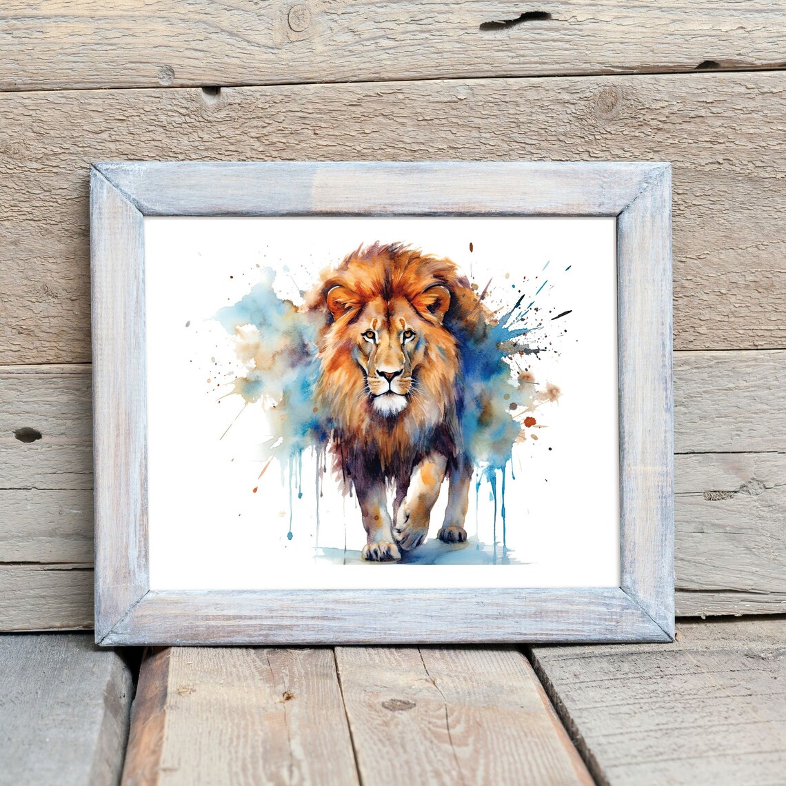 Lion Watercolor Art Print, Nursery Decor Gift - Image 2