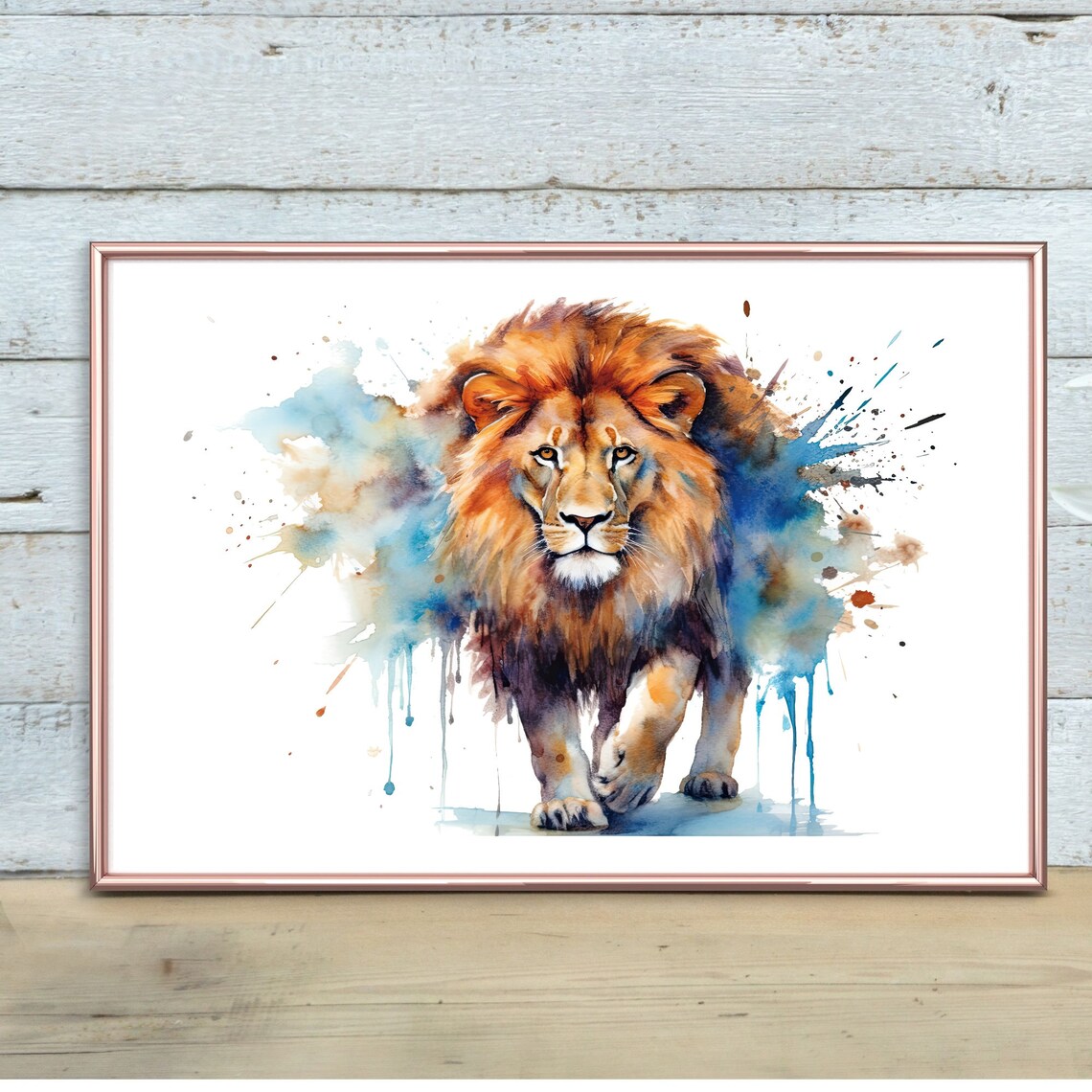 Lion Watercolor Art Print, Nursery Decor Gift - Image 3