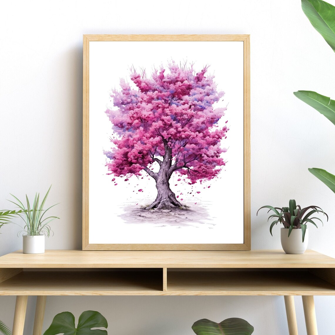 Blooming Cherry Tree Watercolor Art Print
