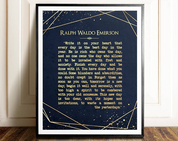 Ralph Waldo Emerson Quote Art Print, Typography
