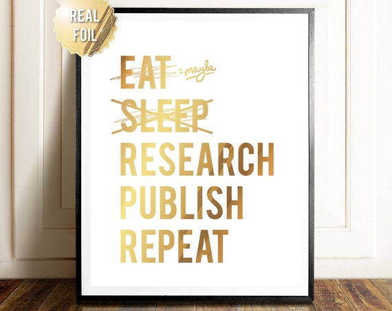 Grad School Gift Funny Grad Student Gift Gold Metallic Print Grad School Survival Graduate School Gift For Phd Research Scientist