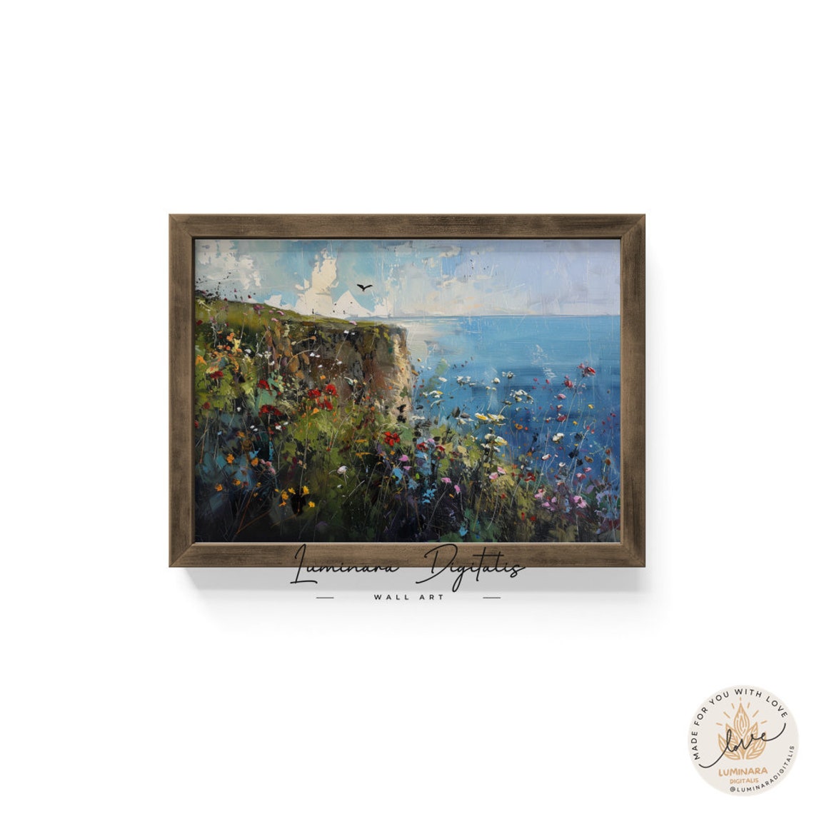 Wall Art Coastal Cliffside Blooms Abstract Art Print Nautical Wall Art For Beach Themed Decor 164 - Image 6