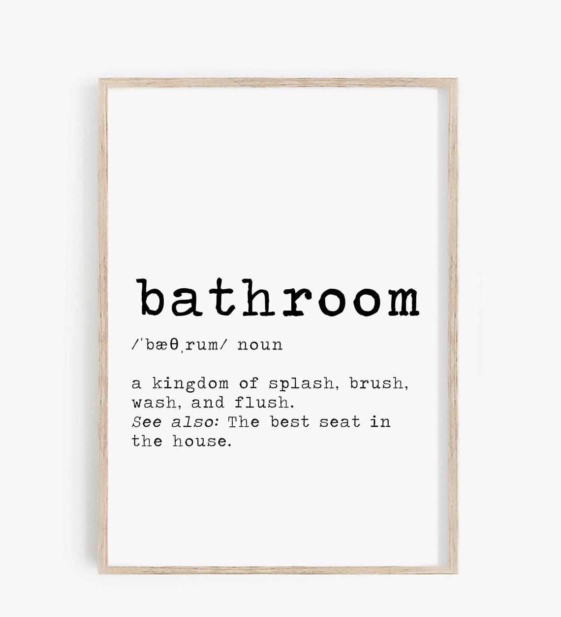 Bathroom Definition Funny Bathroom Signs Art Print - Image 4