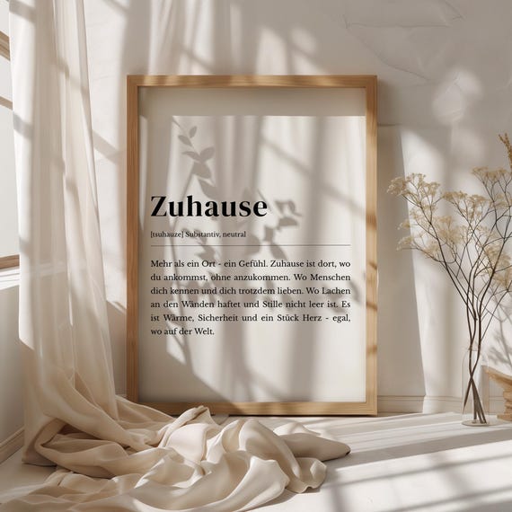 Definition Of Home Duden Style Gift For Apartment Moving Friends Family Wall Picture A234 Pdf