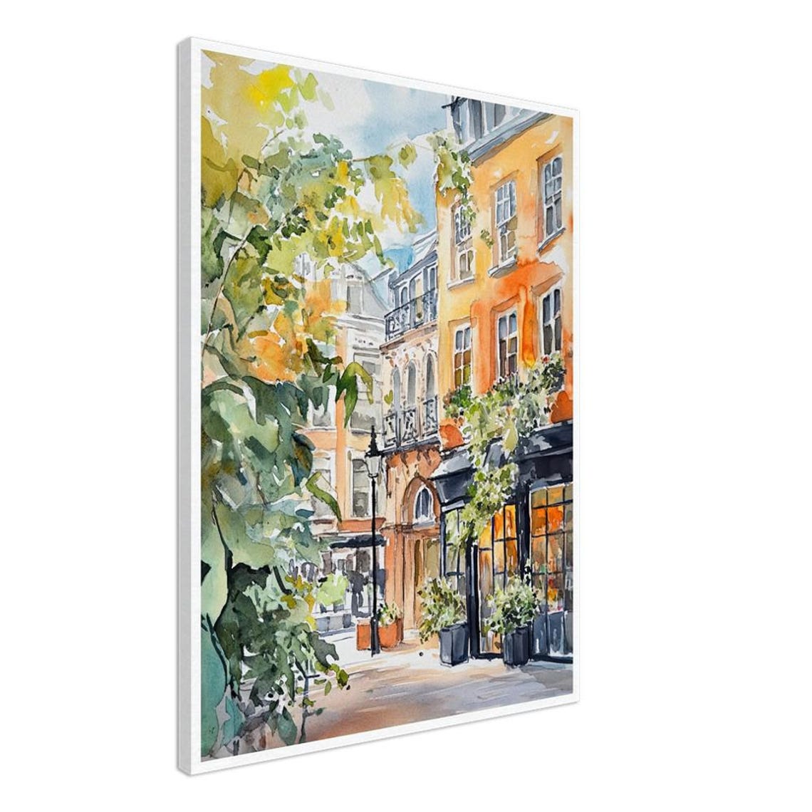 London Watercolor Painting Covent Garden Wall Art London Travel Poster England Cityscape Print Travel Decor England Art Lover Gift - Image 2