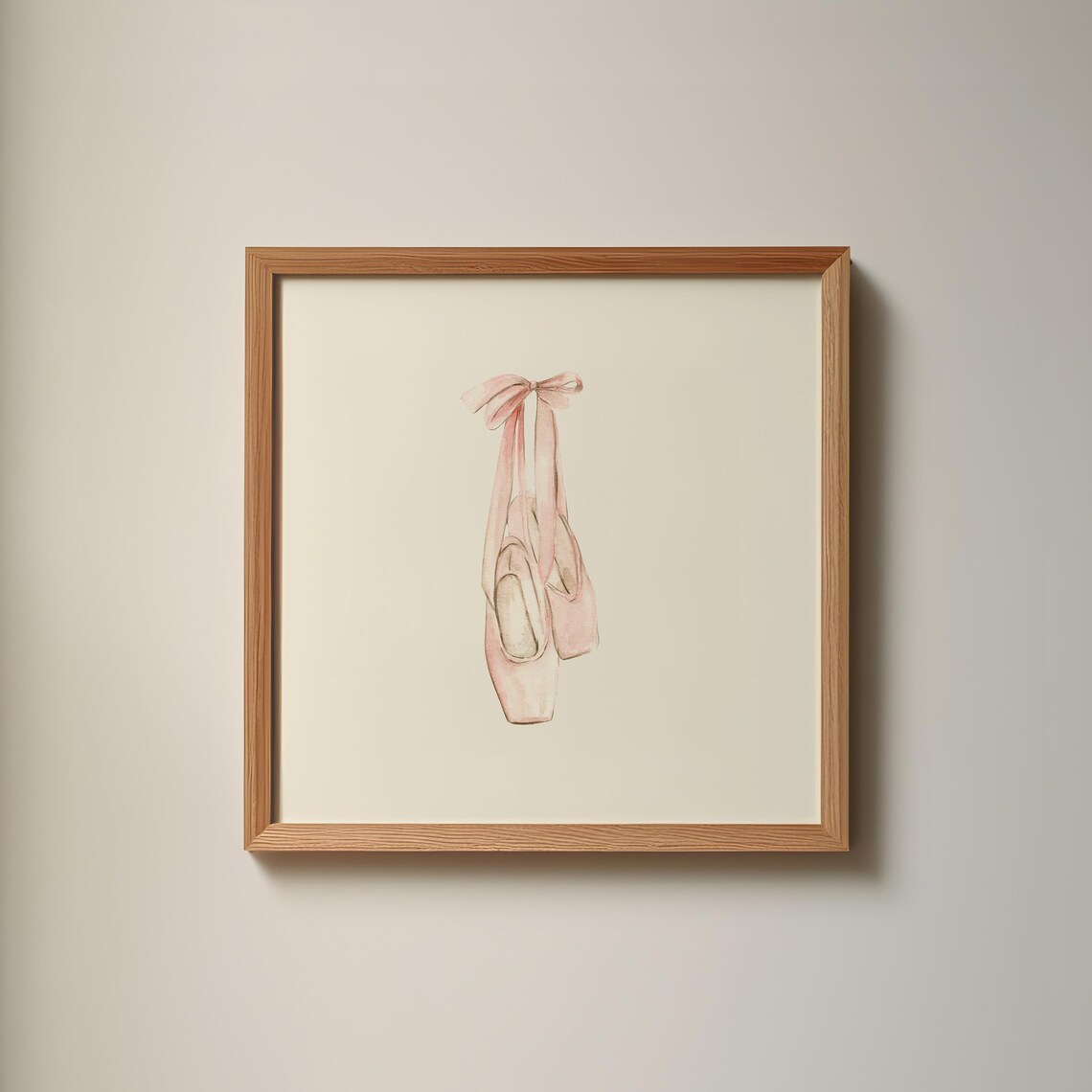 Ballet Slipper Square Art Print, Nursery Decor - Image 5