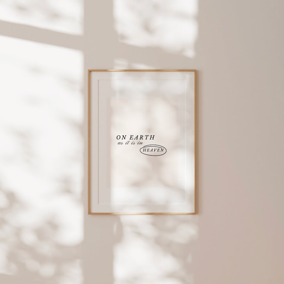 As It Is In Heaven Scripture Art Print, Vintage Typography - Image 2