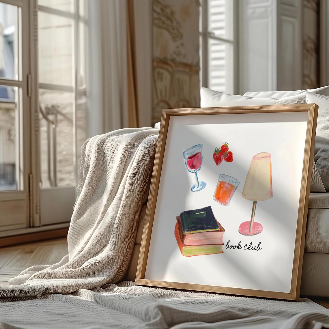 Book Club Watercolor Art Print, Floral Illustration - Image 2