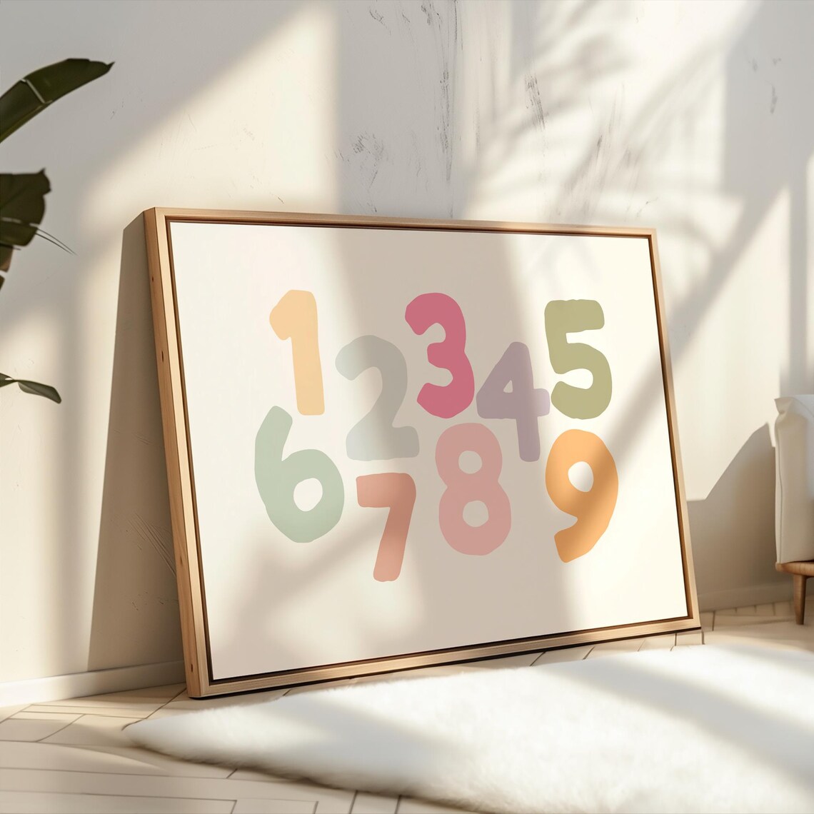 Colorful Numbers, Nursery Classroom Art Print - Image 2