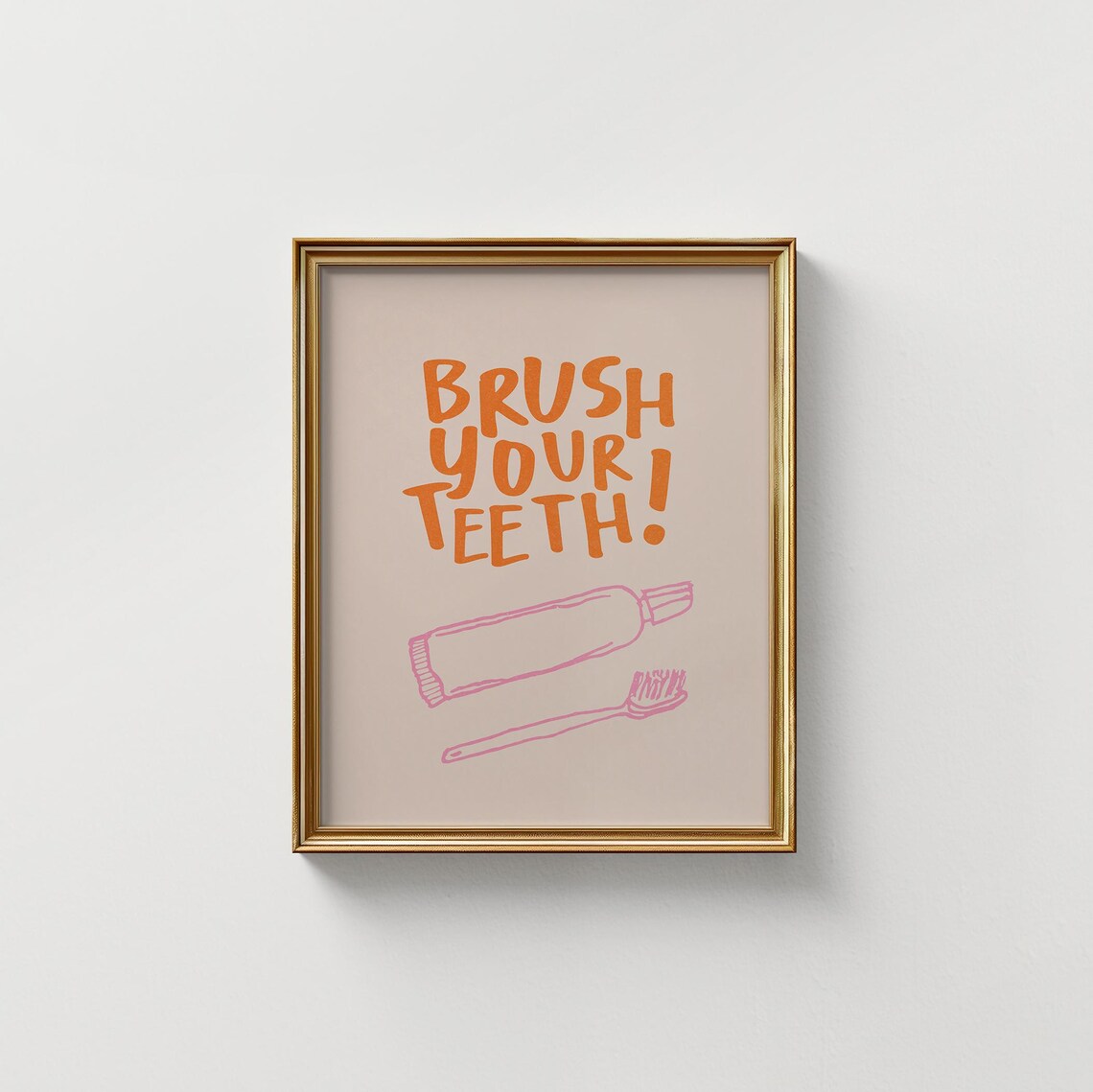 Brush Your Teeth Bathroom Wall Decor Art Print - Image 2