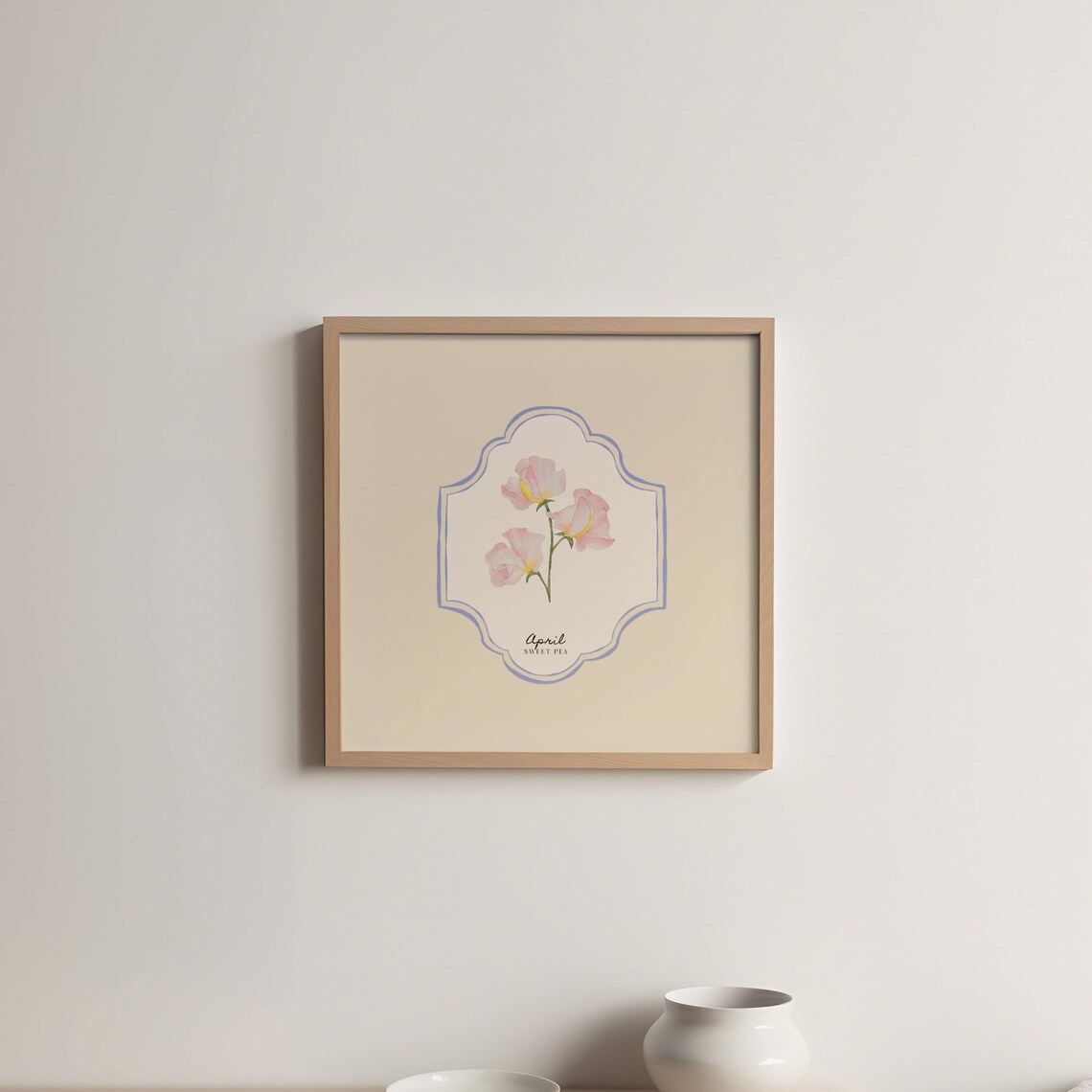 April Birth Month Flower Personalized Gift Art Print - Image 5