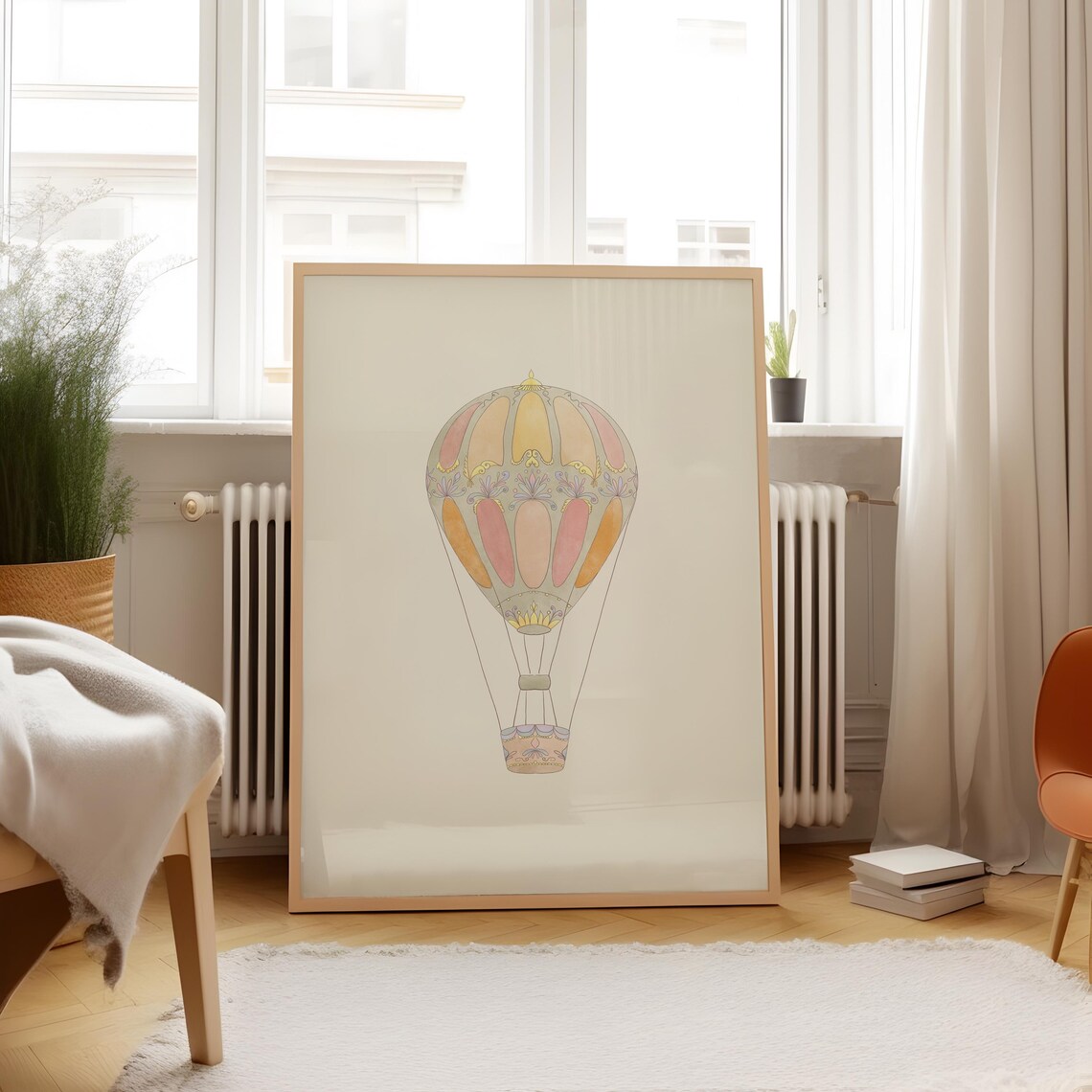 Vintage Balloon Print, Abstract Botanical Art Print - Image 4
