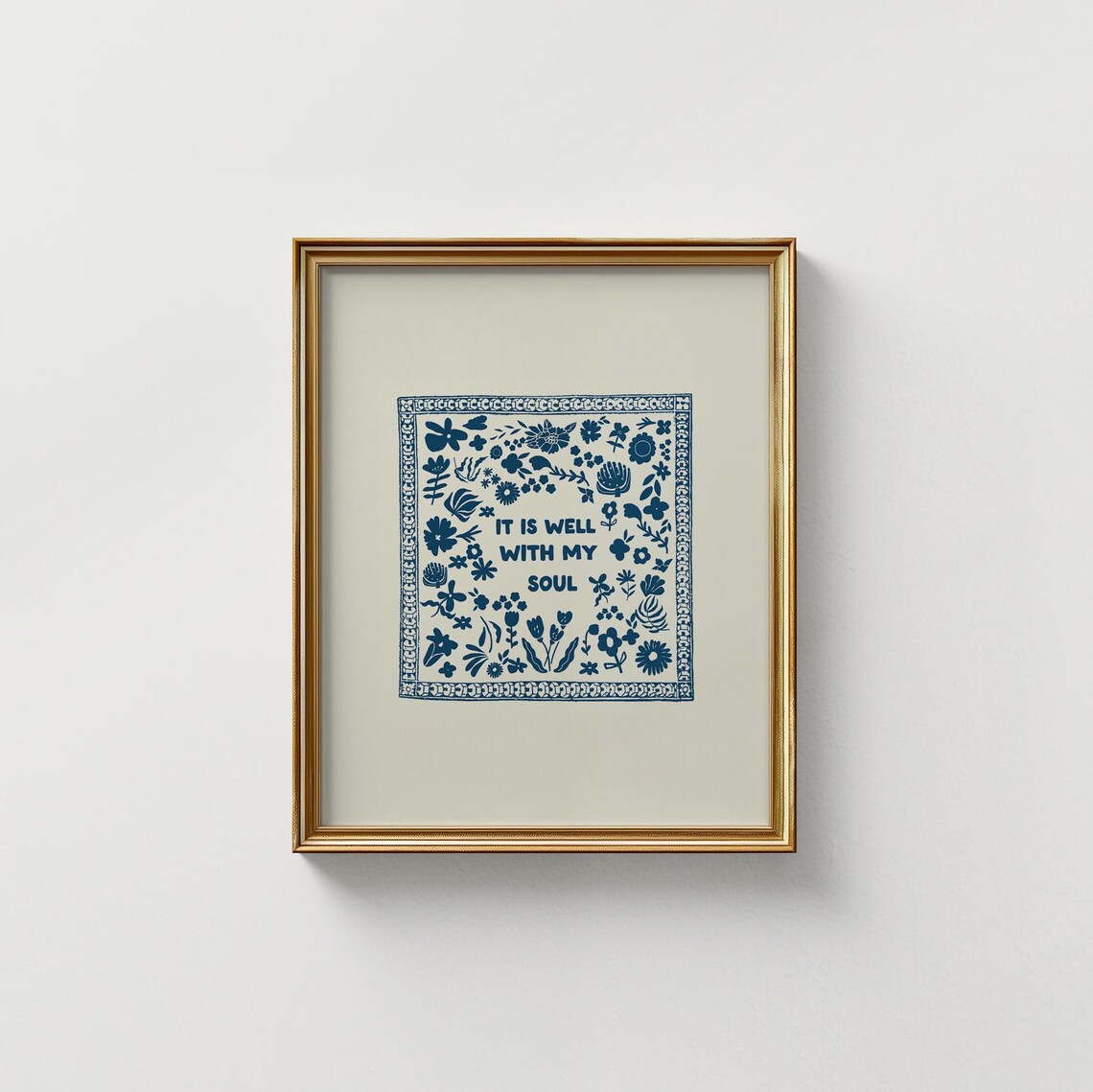 It Is Well With My Soul Vertical Print, Vintage Decor - Image 3