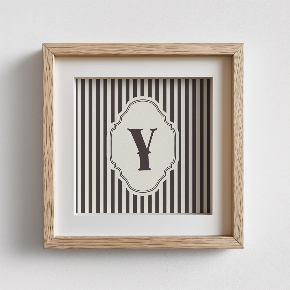 Y Square Initial Personalized Watercolor Gift - Image 3