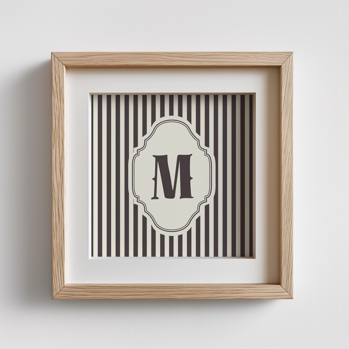 M Square Initial Personalized Watercolor Gift, Art Print - Image 4