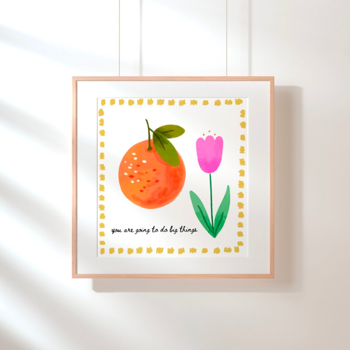 You Are Going To Do Big Things Kids Quote Art Fruit Floral Fun Wall Poster - Image 2