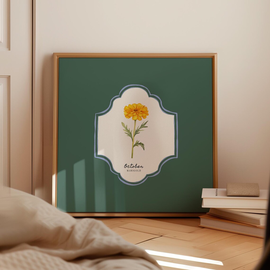 October Birth Month Flower Personalized Gift Art Print - Image 2