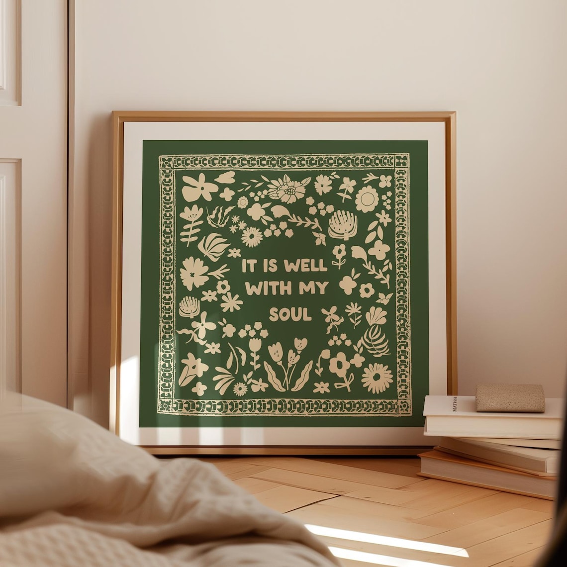 Forest Green It Is Well Kitchen Poster Print