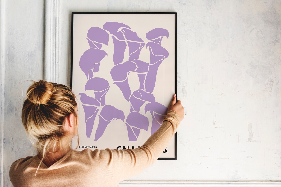 Calla Lilies 02 Abstract Botanical Art Print - Image 2