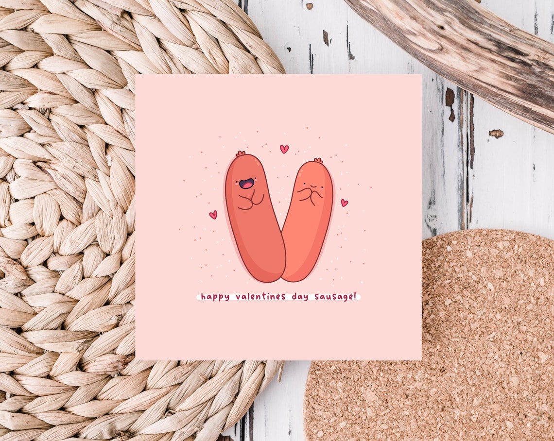 Happy Valentines Day Sausage Kawaii Sausage Pair Love Poster - Image 4