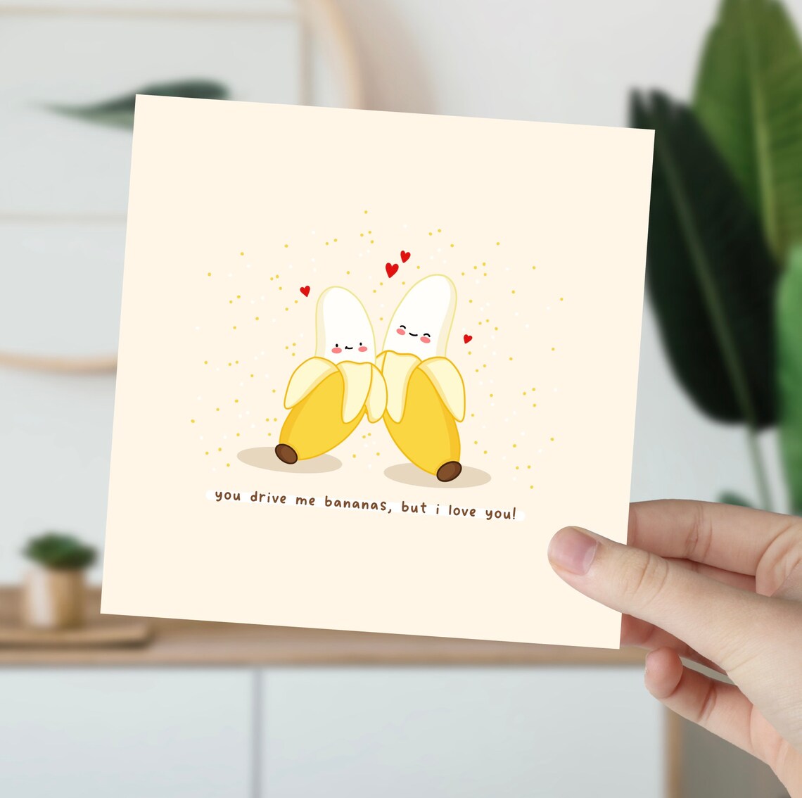 You Drive Me Bananas But I Love You Kawaii Banana Couple Poster - Image 3