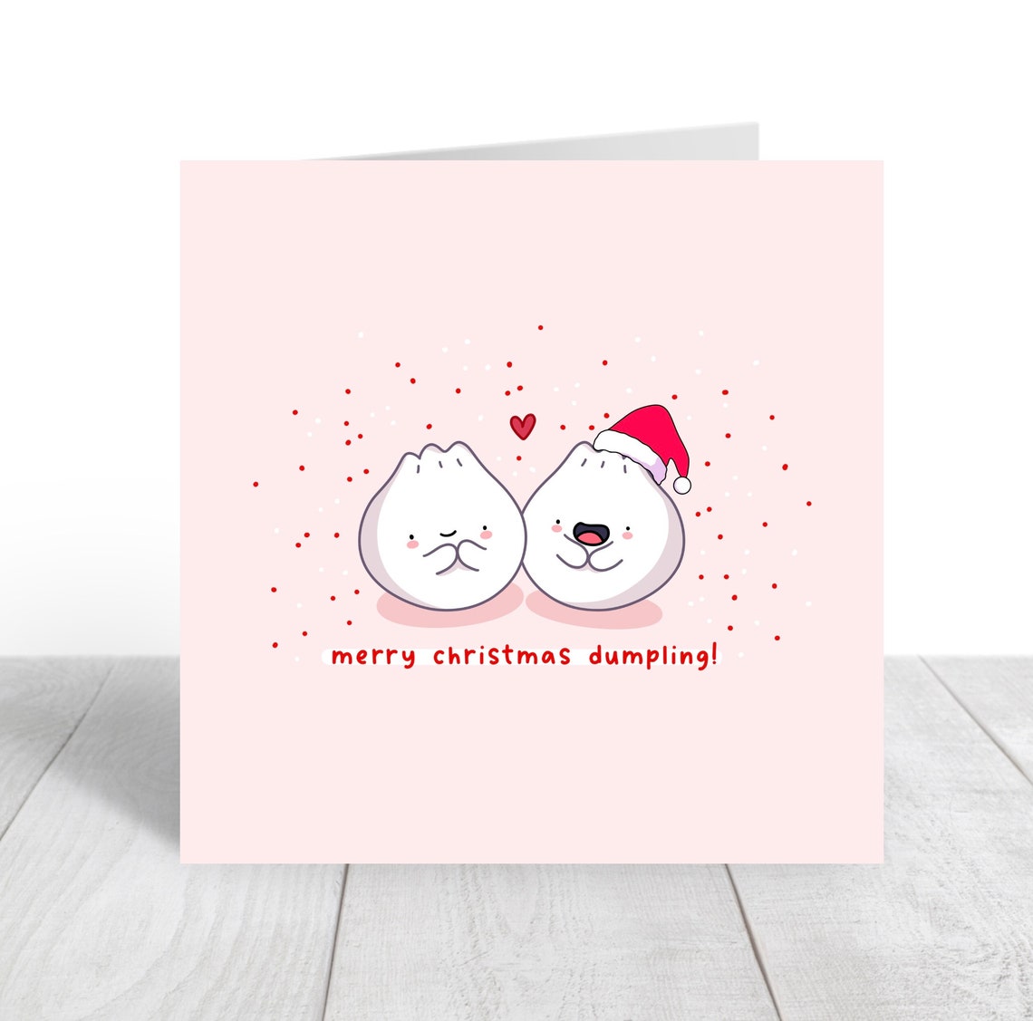 Merry Christmas Dumpling Kawaii Dumpling Pair Christmas Poster - Image 4