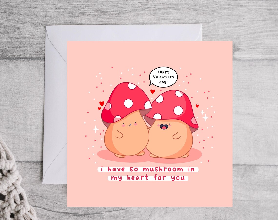 Cute Mushroom Duo So Mushroom In My Heart For You Pun Wall Art - Image 5
