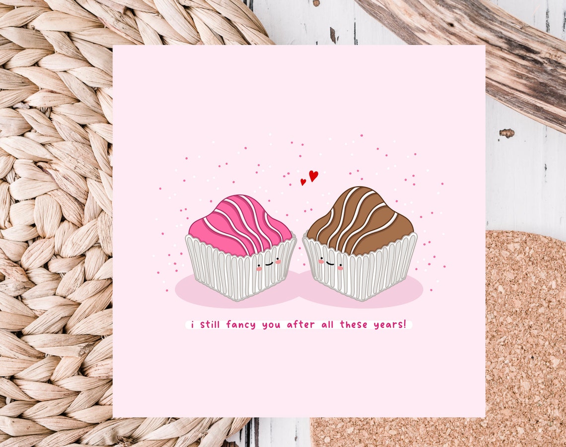I Still Fancy You After All These Years Kawaii Cake Anniversary Poster - Image 3