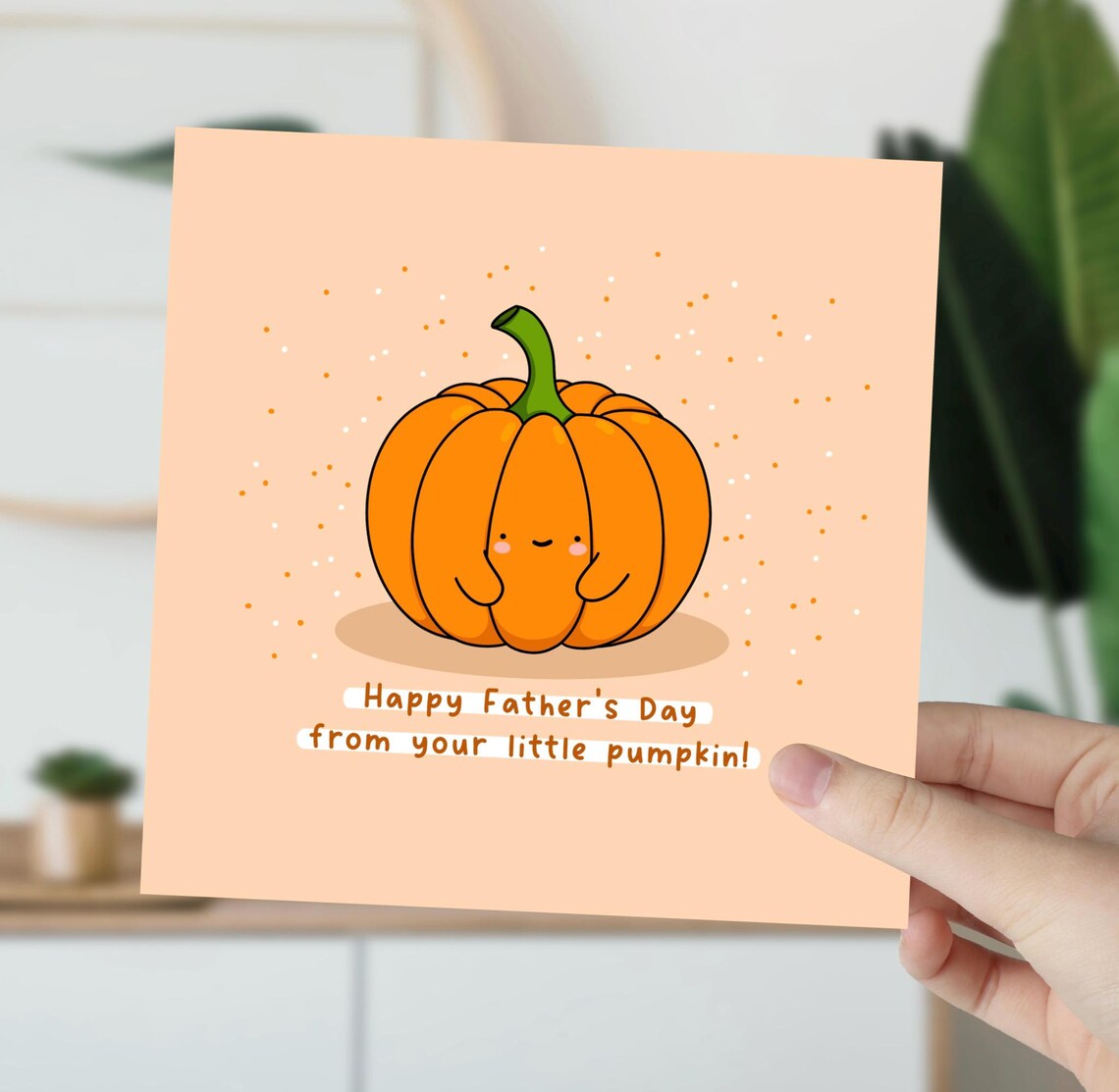 Smiling Pumpkin Happy Fathers Day From Your Little Pumpkin Wall Art - Image 6