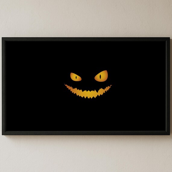 Samsung Frame Tv Halloween Jackolantern Face Art