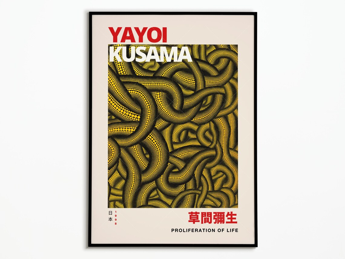 Yayoi Kusama Vintage Poster, Travel Poster